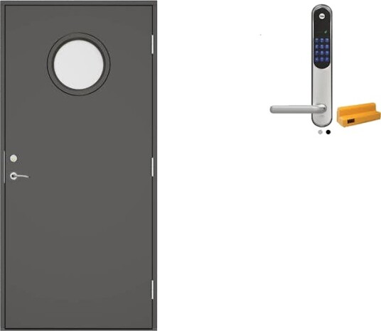 Ytterdør Swedoor Clever-Line+ Sibbo med Yale Doorman Classic Home