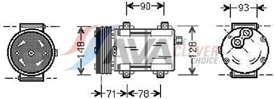 AVA COOLING SYSTEMS FDAK277 AC-kompressor