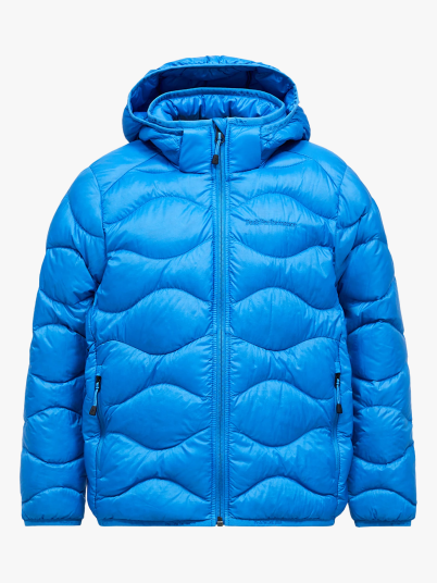 Peak Performance Junior Helium Down Hood Jacket Blå 130