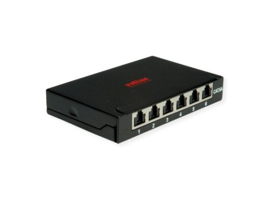 Roline 26.11.0299 Rj45 Cat6a Sort 0,5U 125 Mm 22 Mm