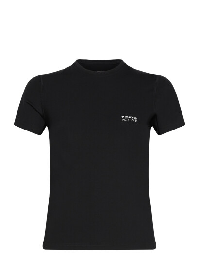 7 DAYS Active Womens Short Sleeve Training Tee - Black - L 7 DAYS Active Womens Short Sleeve Training Tee - Black - L