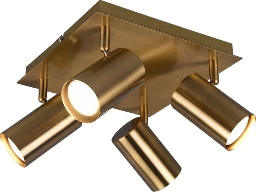 Trio Lighting Marley spotter i tak 4 spotter messing