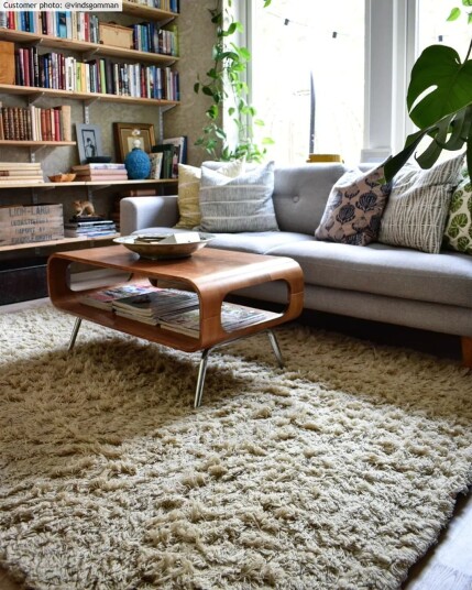 Ullteppe   Aliste Wool Shaggy alabaster gleam Størrelse: 130 x 190 cm