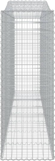 vidaXL Gabionkurver buede 8 stk 400x50x140/160 cm galvanisert jern
