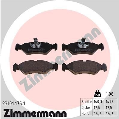 Bremseklosser ZIMMERMANN 23101.175.1 Bremseklosser ZIMMERMANN 23101.175.1