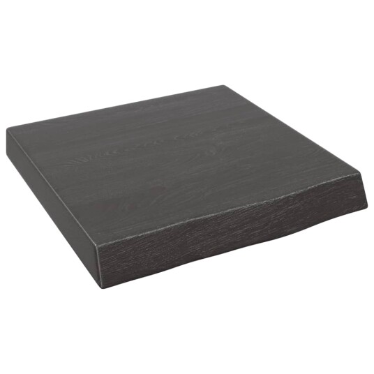 vidaXL Vegghylle m?rkegr? 40x40x6 cm behandlet heltre eik