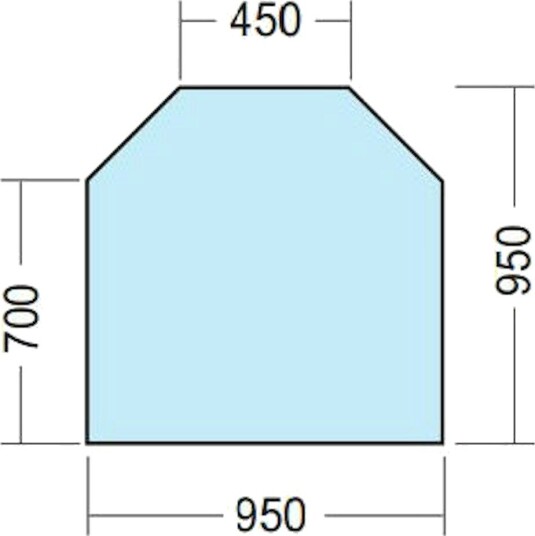 Kaminexperten Gulvglass Sekskantet 950x950mm