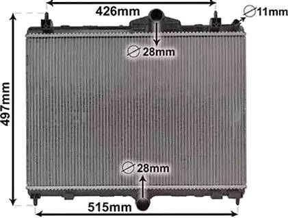 VAN WEZEL 40012701 Radiator motorkjøling