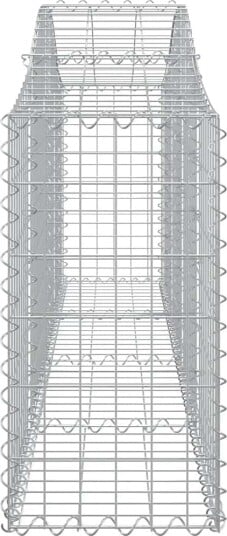 vidaXL Gabionkurver buede 3 stk 200x30x60/80 cm galvanisert jern