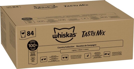 Whiskas Våtfôr Adult 1+ Country Kolleksjon I Saus 84 X 85 G