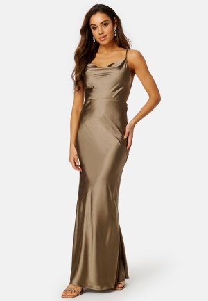Bubbleroom Occasion Mercie Waterfall Gown Dark mole 46