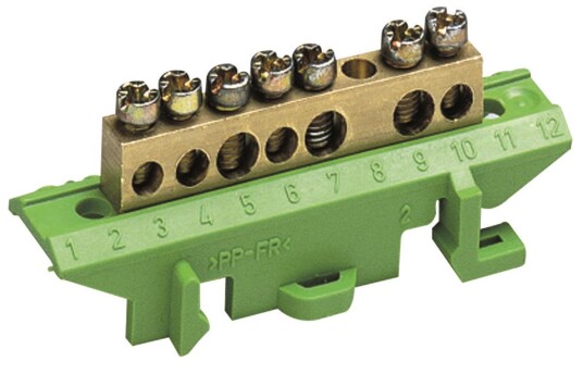 Hager KM07E Jordklemme 60 A messing 3 x 16 + 4 x 10 mm² Elfordeling & strømforsyning