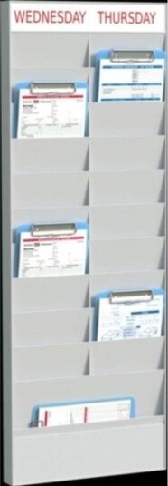 Paperflow Vegg /Kontorplanleggere 20 Rom A5 Utvidelseselement Grå