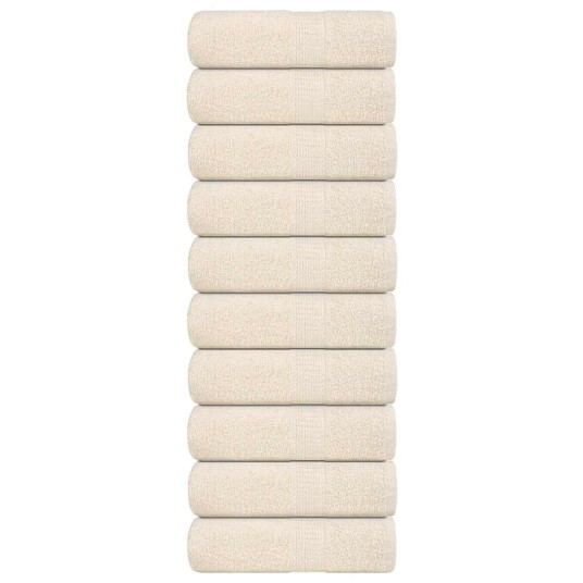Vaskehåndklær FROGN 10 stk kremhvit 30x30 cm 360 gsm Vaskehåndklær FROGN 10 stk kremhvit 30x30 cm 360 gsm