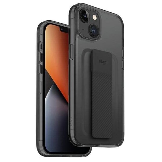 UNIQ iPhone 14 Plus UNIQ Heldro Mount fleksibelt bakdeksel - Gjennomsiktig / Svart UNIQ iPhone 14 Plus UNIQ Heldro Mount fleksibelt bakdeksel - Gjennomsiktig / Svart