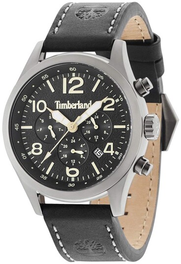 Timberland Herreklokke 15249JSU/02 Sort/Lær Ø46 mm Timberland Herreklokke 15249JSU/02 Sort/Lær Ø46 mm