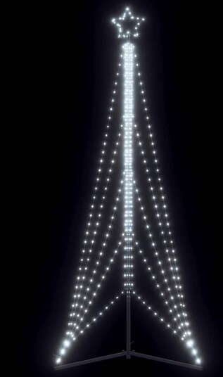 LED Juletre 525 LEDs Kald Hvit 302 cm