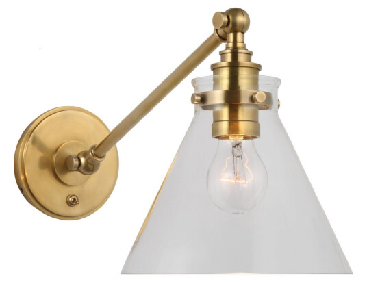 Parkington vägglampa antik mässing/klarglas Parkington vägglampa antik mässing/klarglas