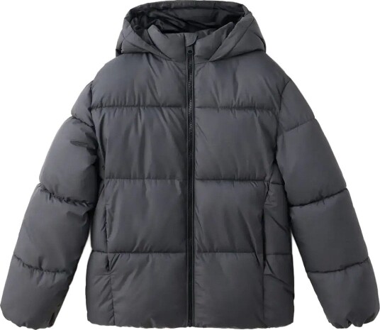 Mango Hood Puffer Coat CHARCOAL 9