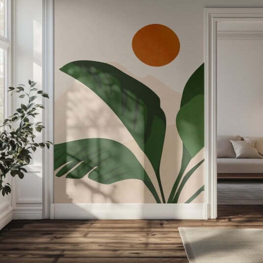 Tapet   Tropisk Blad Design