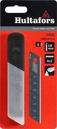 Hultafors SBE25-4X3 Brytebladkniv med 25 mm Reserveblad for Presisjonsskjæring Hultafors SBE25-4X3 Brytebladkniv med 25 mm Reserveblad for Presisjonsskjæring