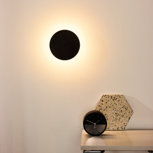 Lucide Eklyps vegglampe 15 cm - Svart