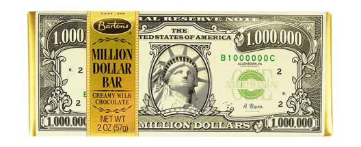 Bartons Million Dollar Creamy Milk Chocolate Bar 57g Bartons Million Dollar Creamy Milk Chocolate Bar 57g