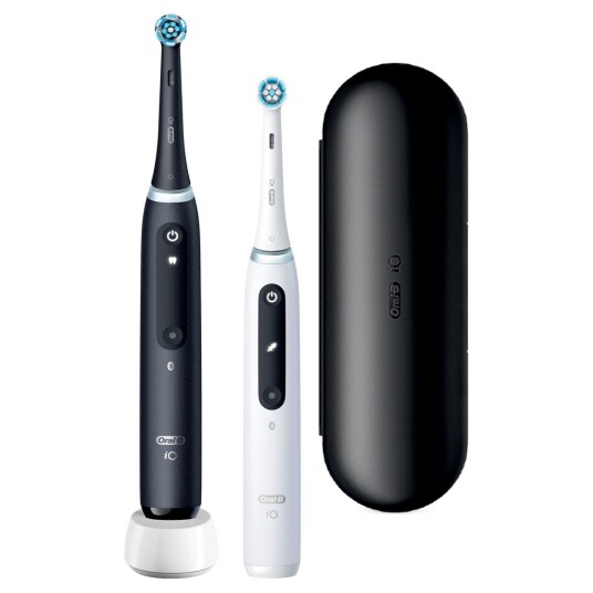 Oral-B iO Series 5 Elektriske Tannbørster 2pk Svart og Hvit