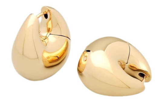 Tom Wood Jewellery Bao Hoops Large Gold Øredobber Gull