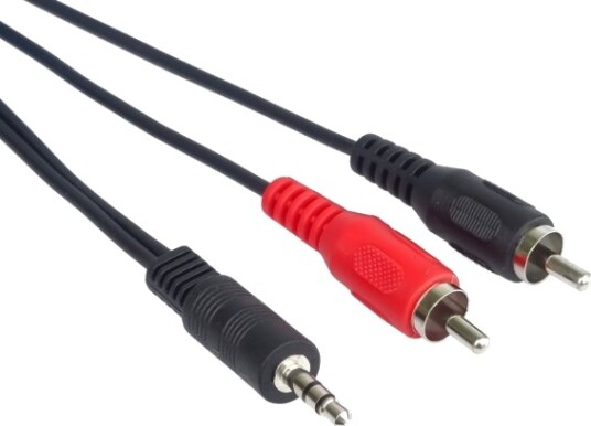 Premiumcord Kjackcin15 3.5Mm Hankjønn 2 X Rca Hankjønn 15 M Sort Rød