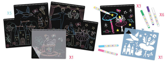 FLOSS & ROCK Enchanted Chalkboard Sketchbook 47P5967 FLOSS & ROCK Enchanted Chalkboard Sketchbook 47P5967