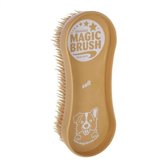Magic Brush Hundebørste Myk (Beige) Magic Brush Hundebørste Myk (Beige)