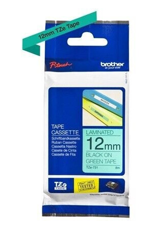 Brother Tape brother 12 mm black/green Brother Tape brother 12 mm black/green