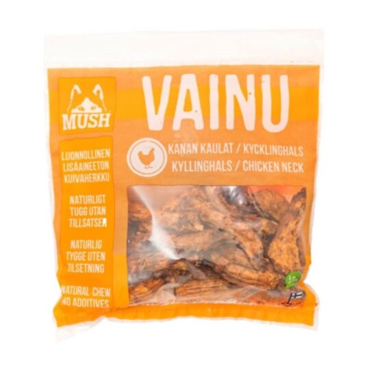 Mush Vainu Tørket Kyllinghals 220 G