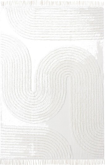 Ryetepper Jovie Natural Cotton Shaggy offwhite Størrelse: 200 x 290 cm