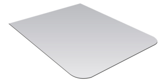 Aduro Gulvplate herdet glass m/avrundede hjørner 850x650mm 28888201 Aduro Gulvplate herdet glass m/avrundede hjørner 850x650mm 28888201
