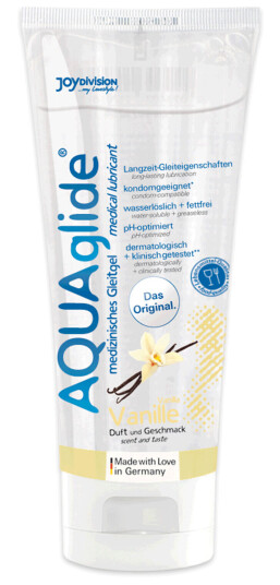 JoyDivision Aquaglide Glidemiddel med Smak 100 ml    - Klar