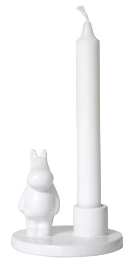 Pluto Design Mummitrollet lysestake keramikk Hvit Pluto Design Mummitrollet lysestake keramikk Hvit
