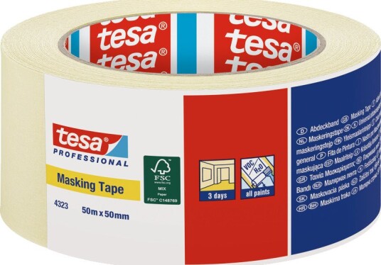 Tesa Maskeringstape 04323 50 mm X 50 m Beige