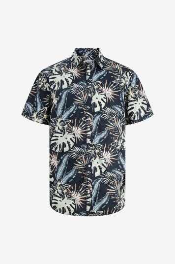 Jack & JoneSkjorte jjHonolulu Aop Shirt SSvart