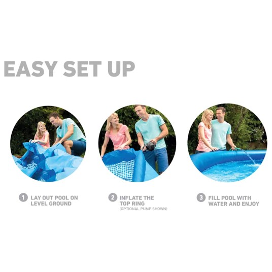 Intex Svømmebasseng Easy Set med filtersystem 457x84 cm