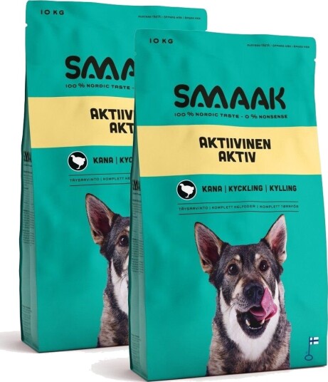 Smaak Dog Adult Active 2 X 10 kg