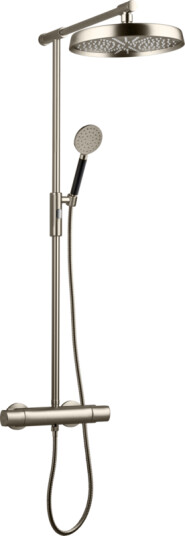 Tapwell ARM300 Takdusj med trykk- og termostatstyrt dusjbatteri-Brushed Nickel