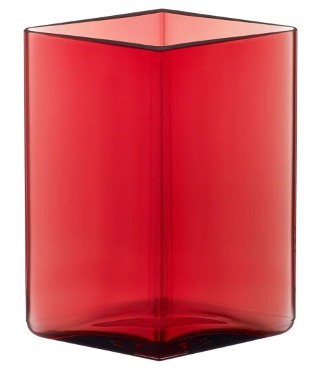 iittala Ruutu vase 11,5x14 cm tranebær