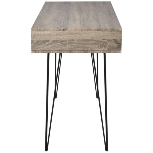 vidaXL Skrivebord med 2 hyller grått vidaXL Skrivebord med 2 hyller grått
