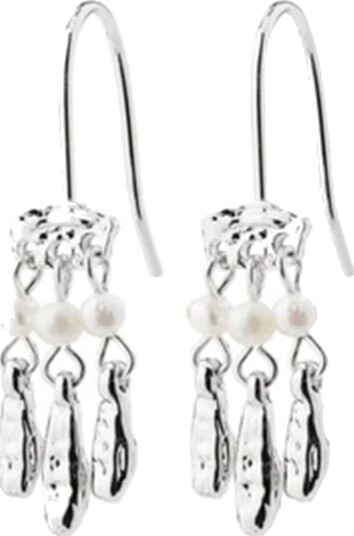 Pilgrim Virel Earrings Silver Plated Silver ONE SIZE Pilgrim Virel Earrings Silver Plated Silver ONE SIZE