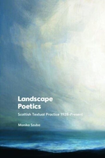 Landscape Poetics Scottish Textual Practice 1928 Present