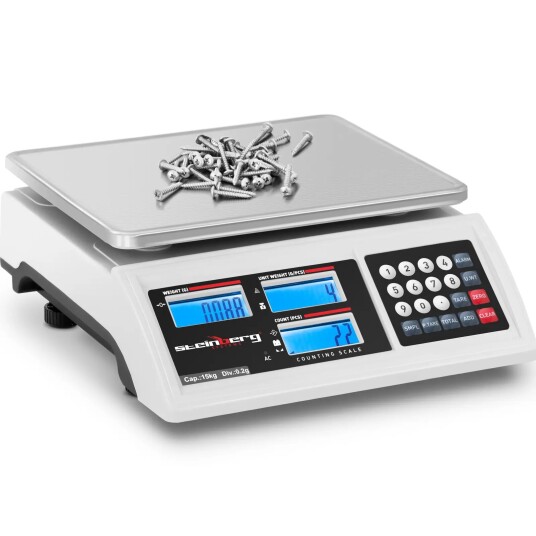 Steinberg Systems Bordvekt 15 kg / 0.2 g batteritid 80 timer 10030500 Steinberg Systems Bordvekt 15 kg / 0.2 g batteritid 80 timer 10030500