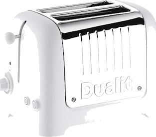 Dualit Lite 2-skjers Brødrister med Rustfritt Stål og Bagelfunksjon Hvit Dualit Lite 2-skjers Brødrister med Rustfritt Stål og Bagelfunksjon Hvit