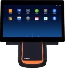 Sunmi T2s 39,6 Cm (15,6") Android Kassesystem, Svart/Orange Berøringsskjerm 1920X1080 Qualcomm Octa Core 2,2 Ghz, Ram 4 Gb, Flash 64 Gb, Usb (5X) Rs232 Bluetooth Ethernet Wlan (802.11Ac)